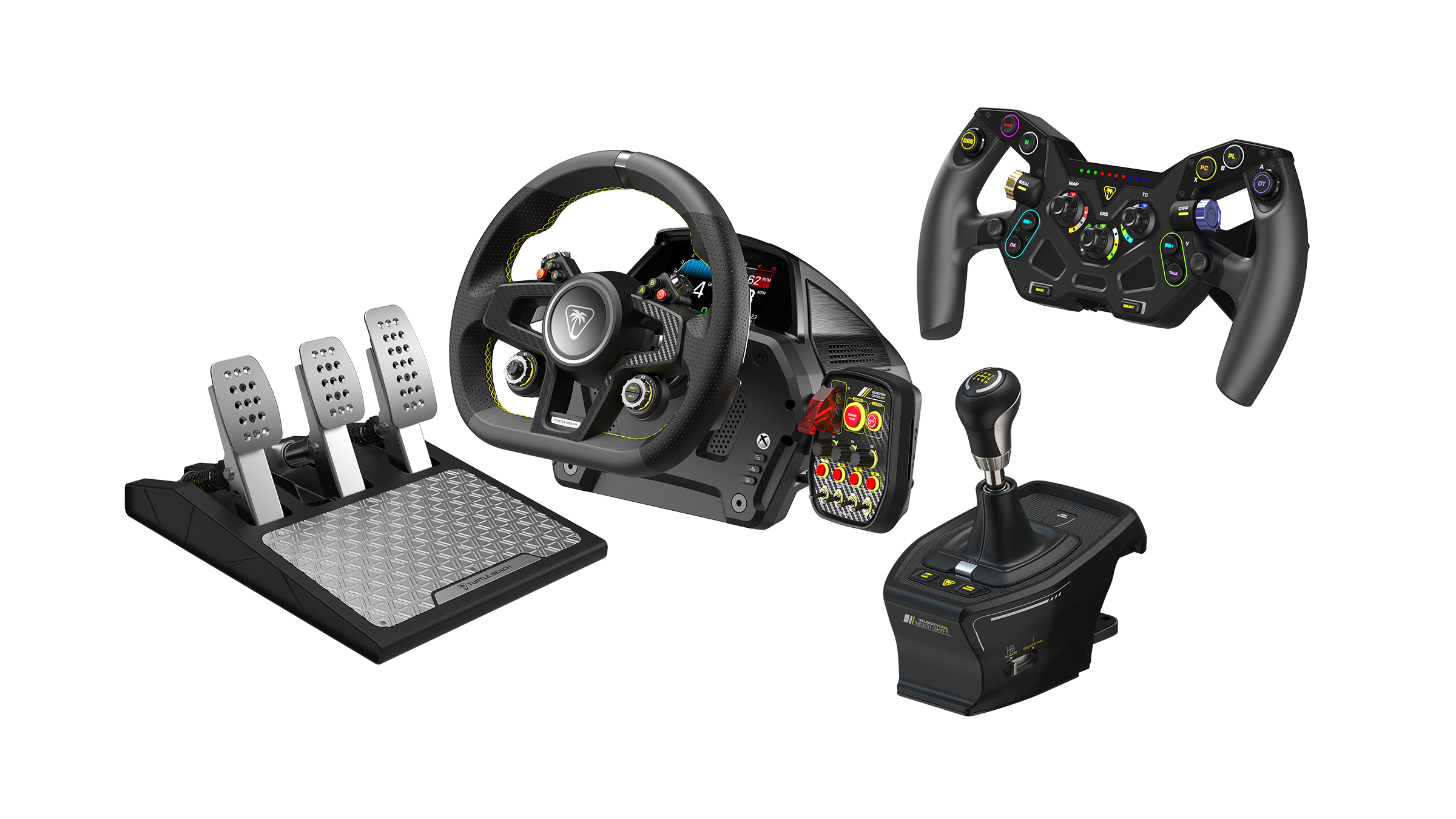 VelocityOne Race Wheel & Pedal System + VelocityOne F-RX Formula Wheel + VelocityOne Multi-Shift Bundle - Image 1
