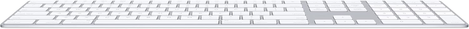 Apple Magic Keyboard with Numeric Keypad: Wireless, Bluetooth, Rechargeable. Works with Mac, iPad, or iPhone; US English - White - Image 2