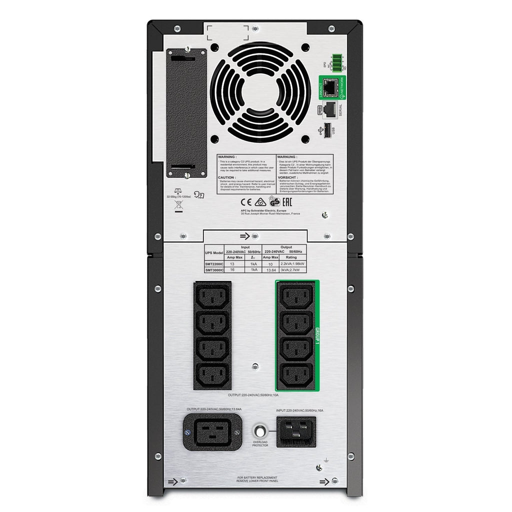 APC Smart-UPS SMT3000IC - 8x C13, 1x C19, USB, SmartConnect, 3000VA - Image 2