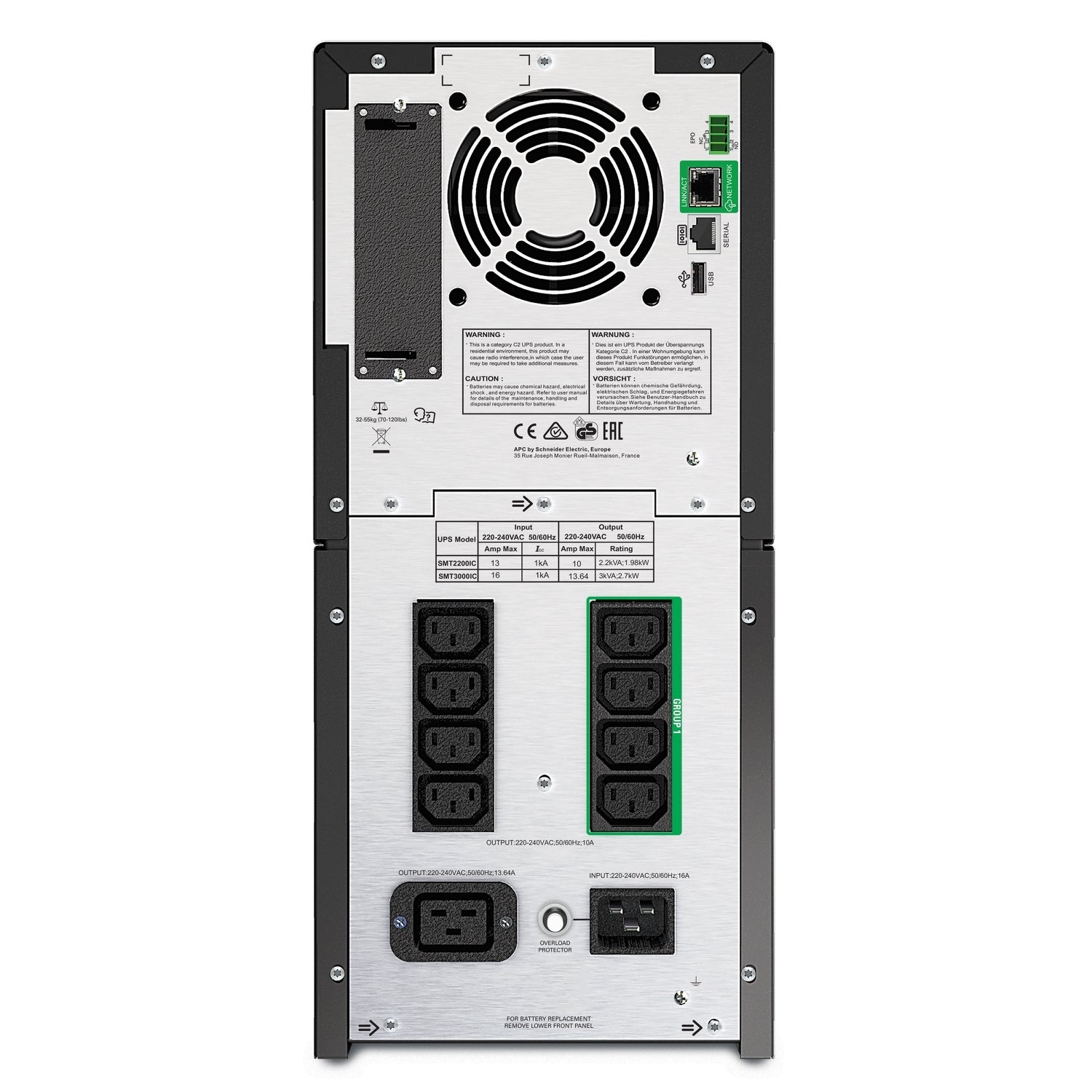 APC Smart-UPS SMT3000IC - 8x C13, 1x C19, USB, SmartConnect, 3000VA - Image 2