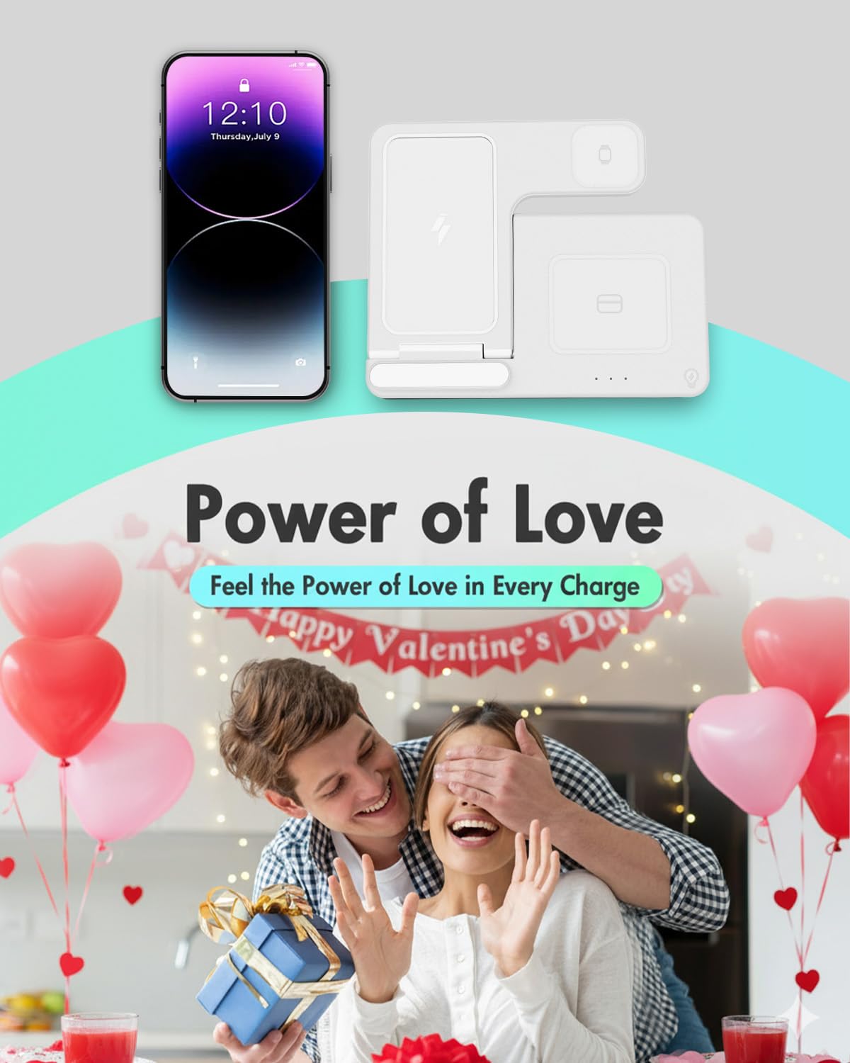 Wireless Charger iPhone Charging Station: 3 in 1 Charger Stand Multiple Devices for Apple - iPhone 17 16e 16 15 14 Pro Max 13 12 11 - Watch 11 10 9 8 7 6 5 4 3 2 SE and Ultra Series - Airpods 4 3 Pro - Image 23