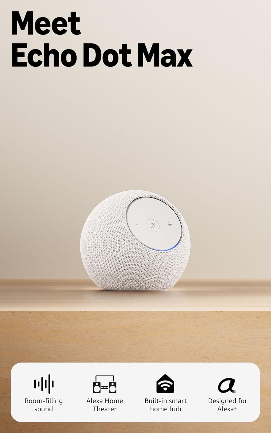 Amazon Echo Dot Max (newest model), Alexa speaker with room-filling sound and nearly 3x bass, Great for living rooms and medium-sized spaces, Designed for Alexa+, Graphite - Image 6