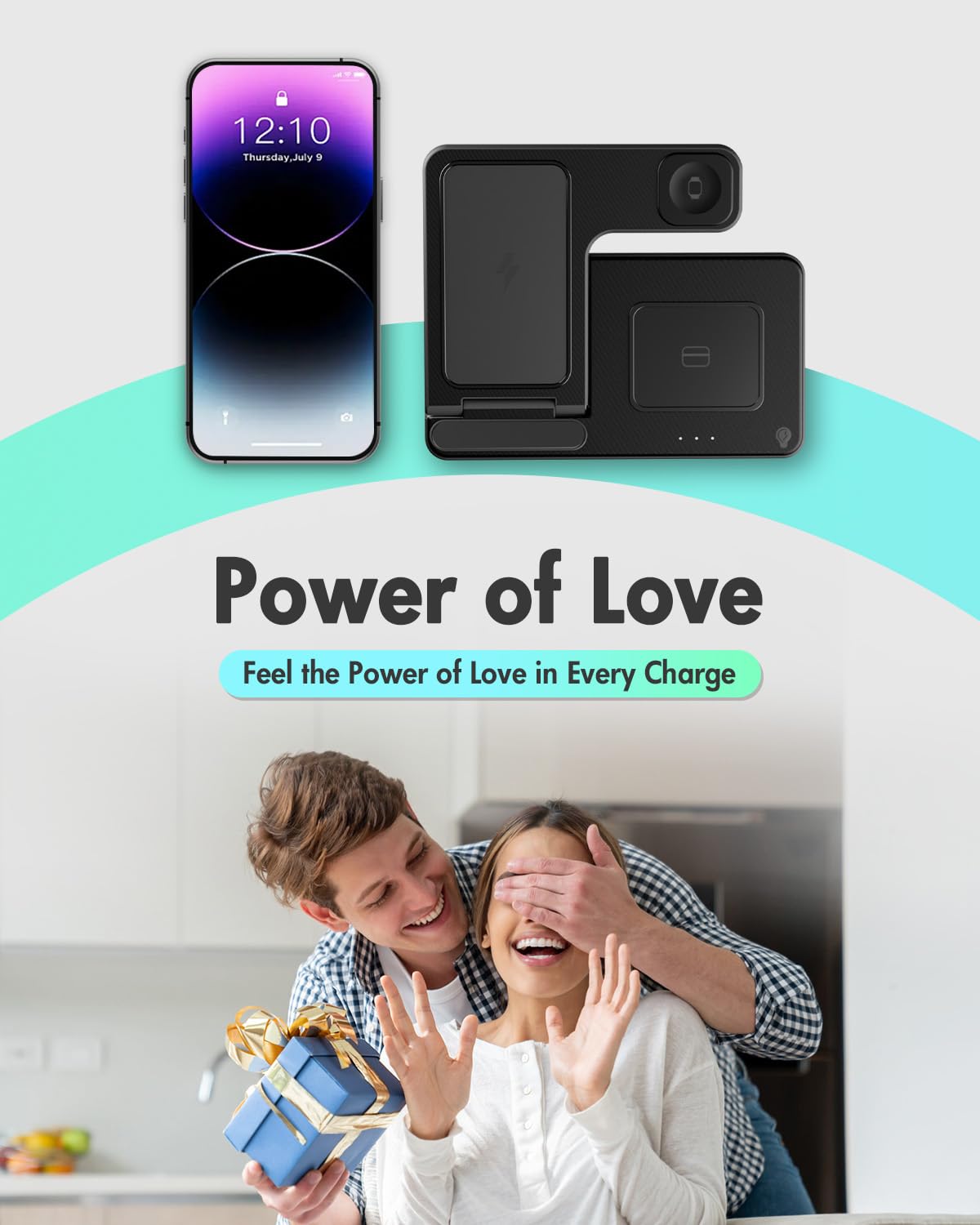 Wireless Charger iPhone Charging Station: 3 in 1 Charger Stand Multiple Devices for Apple - iPhone 17 16e 16 15 14 Pro Max 13 12 11 - Watch 11 10 9 8 7 6 5 4 3 2 SE and Ultra Series - Airpods 4 3 Pro - Image 31