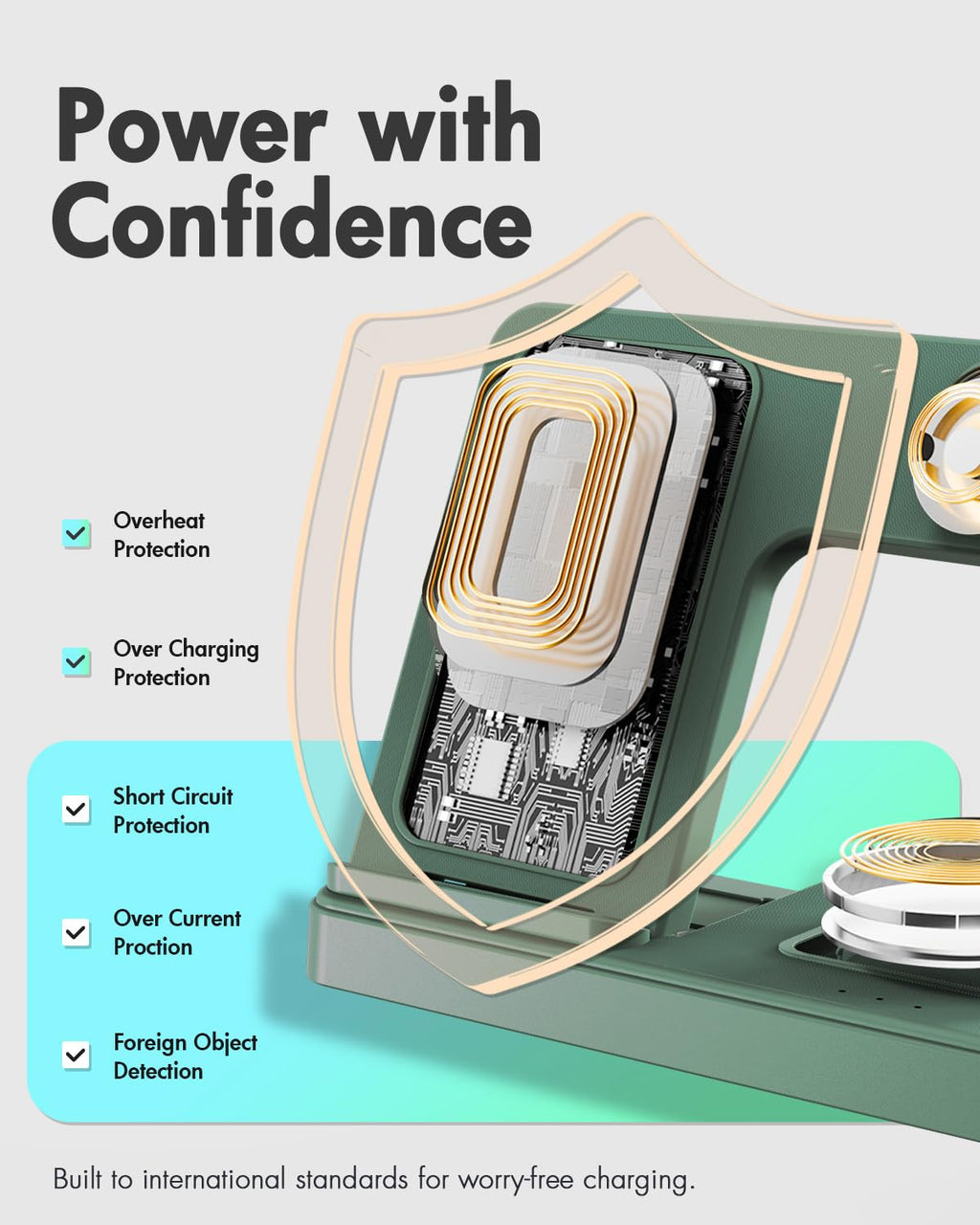 Wireless Charger iPhone Charging Station: 3 in 1 Charger Stand Multiple Devices for Apple - iPhone 17 16e 16 15 14 Pro Max 13 12 11 - Watch 11 10 9 8 7 6 5 4 3 2 SE and Ultra Series - Airpods 4 3 Pro - Image 44