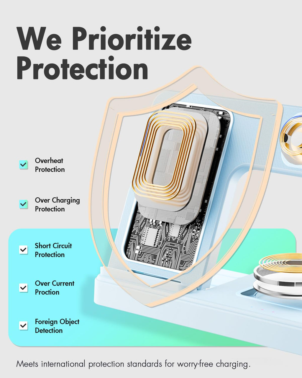 Wireless Charger iPhone Charging Station: 3 in 1 Charger Stand Multiple Devices for Apple - iPhone 17 16e 16 15 14 Pro Max 13 12 11 - Watch 11 10 9 8 7 6 5 4 3 2 SE and Ultra Series - Airpods 4 3 Pro - Image 52