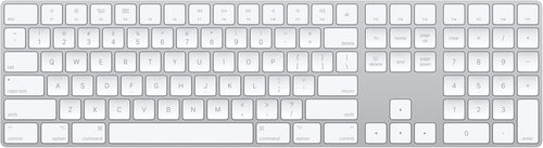 Apple Magic Keyboard with Numeric Keypad: Wireless, Bluetooth, Rechargeable. Works with Mac, iPad, or iPhone; US English - White - Image 1
