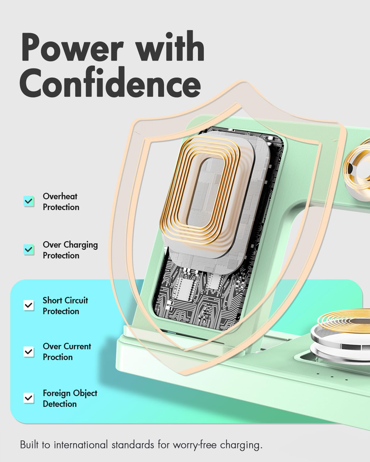 Wireless Charger iPhone Charging Station: 3 in 1 Charger Stand Multiple Devices for Apple - iPhone 17 16e 16 15 14 Pro Max 13 12 11 - Watch 11 10 9 8 7 6 5 4 3 2 SE and Ultra Series - Airpods 4 3 Pro - Image 60