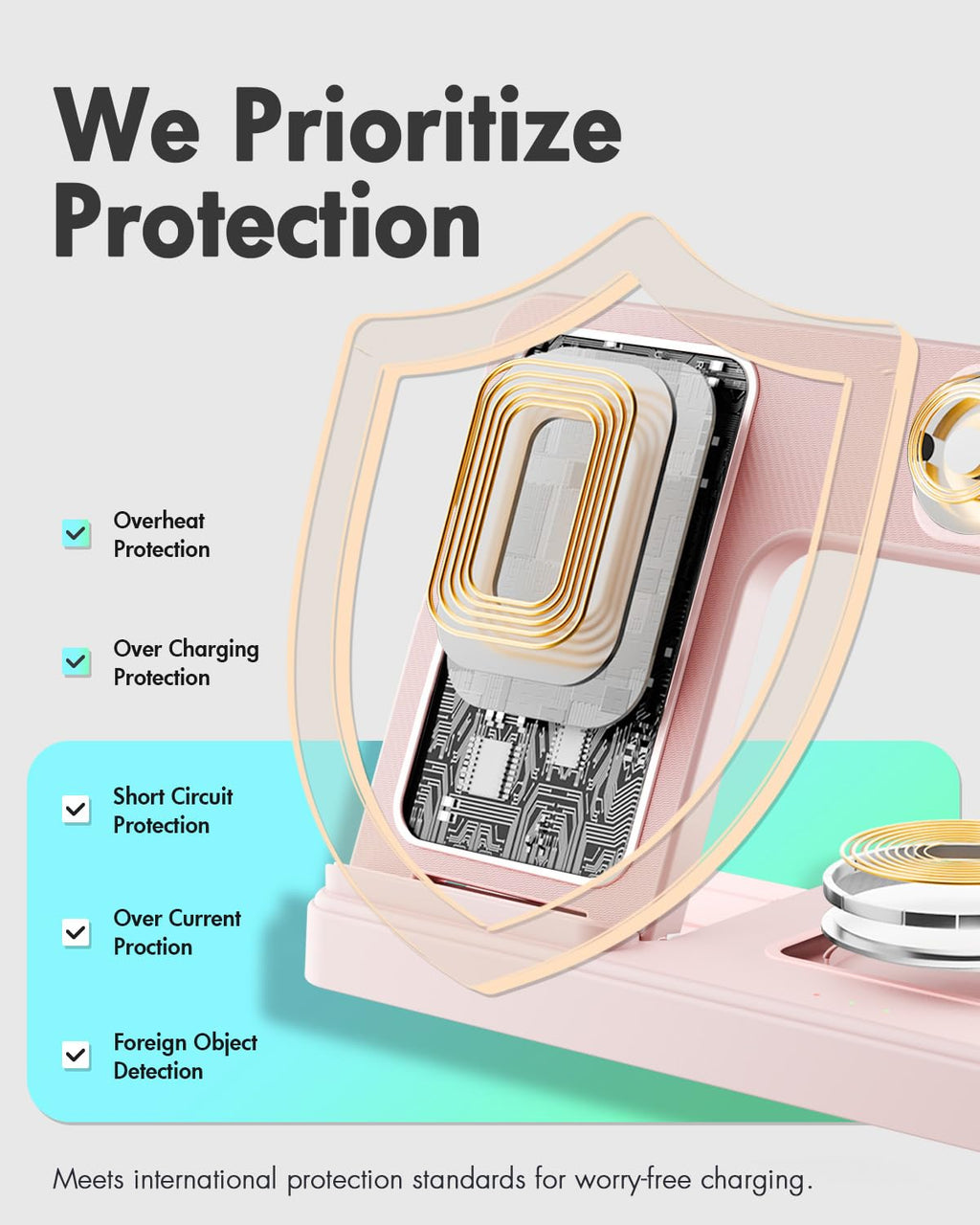 Wireless Charger iPhone Charging Station: 3 in 1 Charger Stand Multiple Devices for Apple - iPhone 17 16e 16 15 14 Pro Max 13 12 11 - Watch 11 10 9 8 7 6 5 4 3 2 SE and Ultra Series - Airpods 4 3 Pro - Image 36