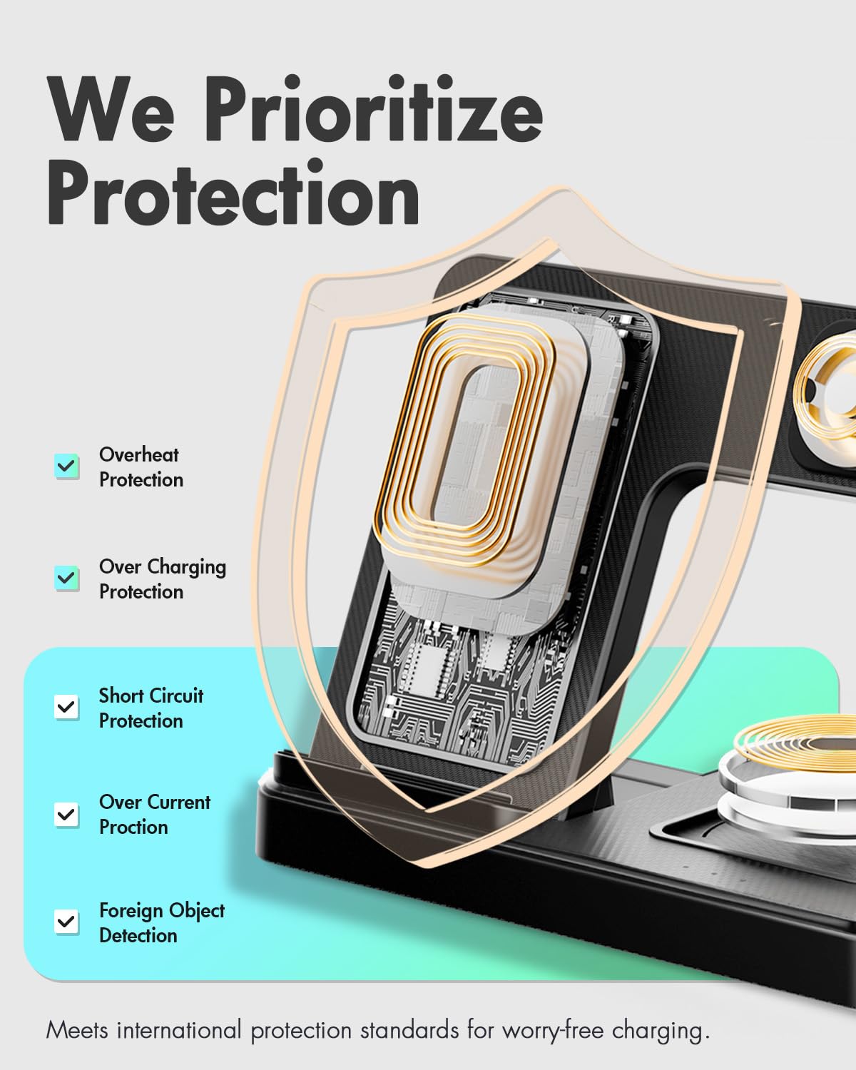 Wireless Charger iPhone Charging Station: 3 in 1 Charger Stand Multiple Devices for Apple - iPhone 17 16e 16 15 14 Pro Max 13 12 11 - Watch 11 10 9 8 7 6 5 4 3 2 SE and Ultra Series - Airpods 4 3 Pro - Image 28