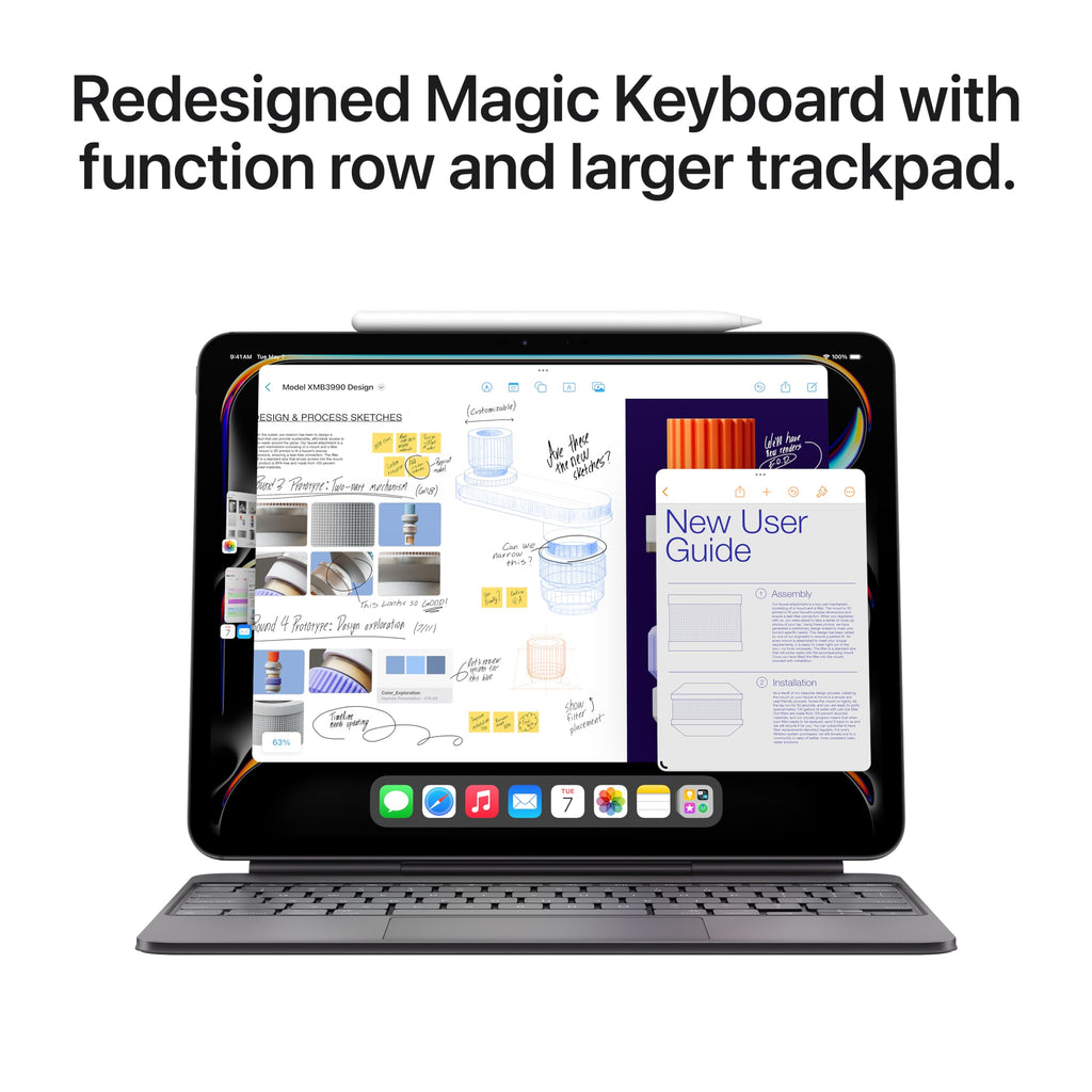 Apple iPad Magic Keyboard Case for iPad Pro 13-inch (M4 and M5), Great Typing Experience, Built-in Trackpad, Function Row, US English - Black - Image 19