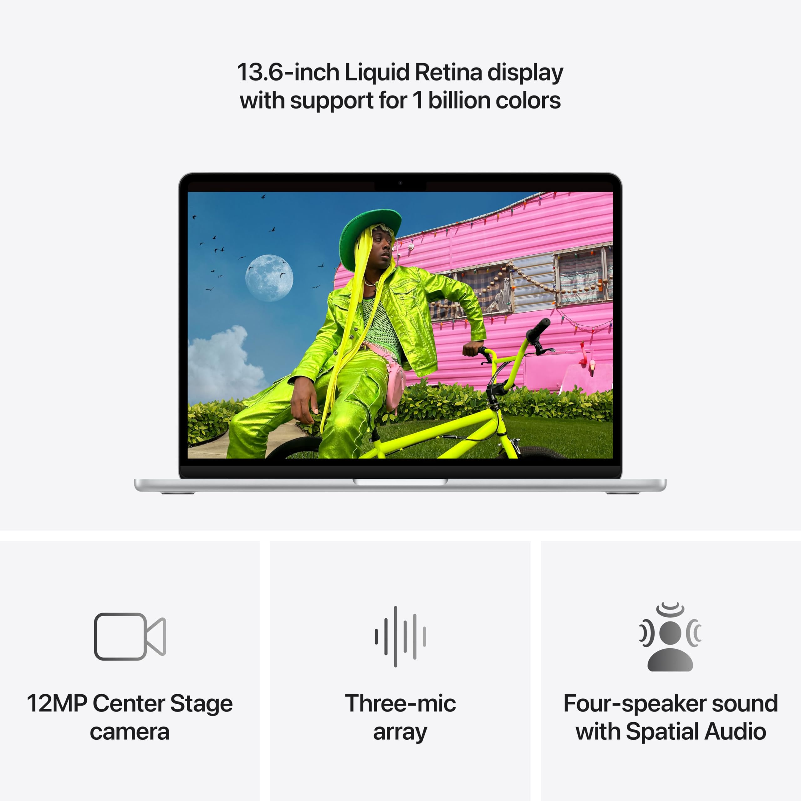 Apple 2026 MacBook Air 13-inch Laptop with M5 chip: Built for AI, 13.6-inch Liquid Retina Display, 16GB Unified Memory, 512GB SSD, 12MP Center Stage Camera, Touch ID, Wi-Fi 7; Starlight - Image 26