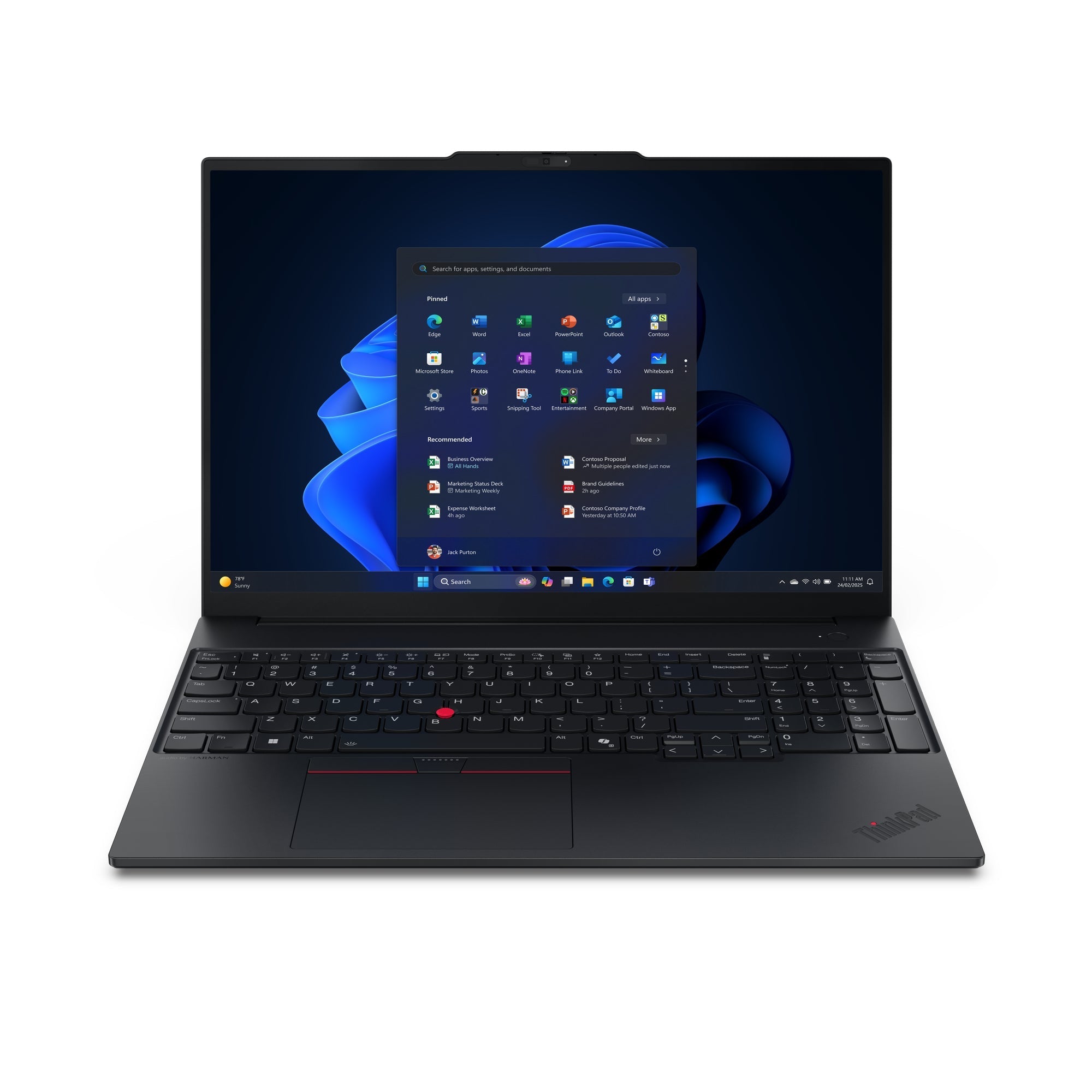 Lenovo ThinkPad E16 Gen 3 (Intel) Intel Core Ultra 5 225U Ordinateur portable 40,6 cm (16") WUXGA 16 Go DDR5-SDRAM 512 Go SSD Wi-Fi 6E (802.11ax) Windows 11 Pro Anglais Noir - Image 1