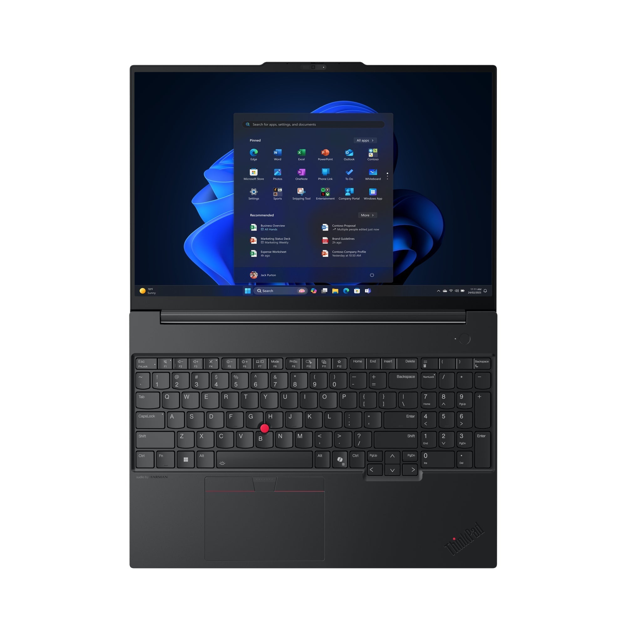 Lenovo ThinkPad E16 Gen 3 (Intel) Intel Core Ultra 5 225U Ordinateur portable 40,6 cm (16") WUXGA 16 Go DDR5-SDRAM 512 Go SSD Wi-Fi 6E (802.11ax) Windows 11 Pro Anglais Noir - Image 6