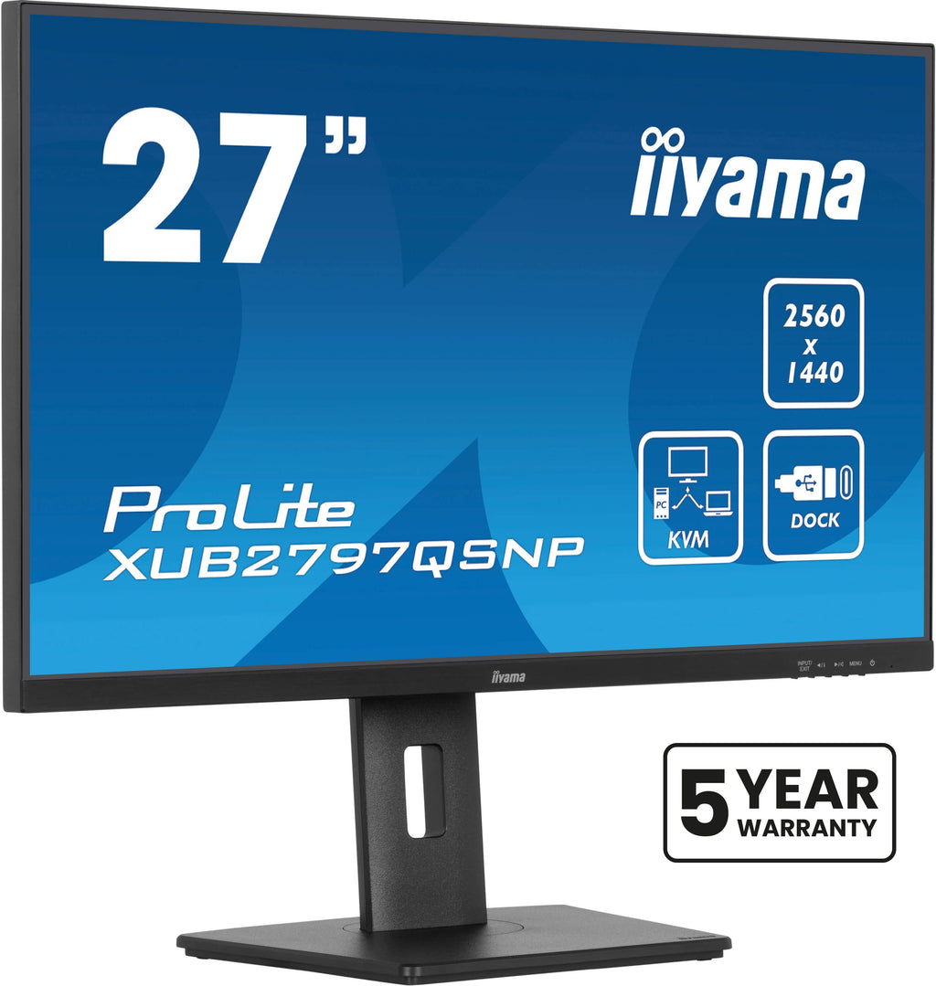iiyama ProLite XUB2797QSNP-B1 écran plat de PC 68,6 cm (27") 2560 x 1440 pixels Quad HD LED Noir - Image 1
