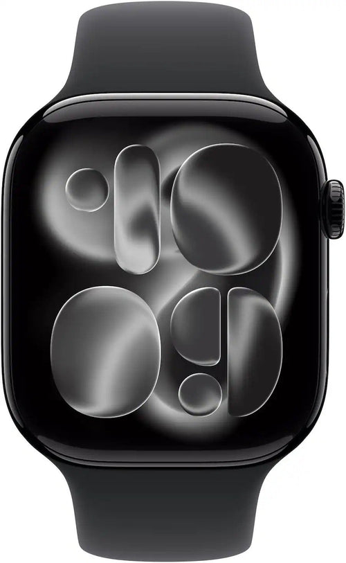 Apple Watch Series 11 46mm GPS Jet Black w/ M/L Black Sport Band MEUX4LW/A - Image 2