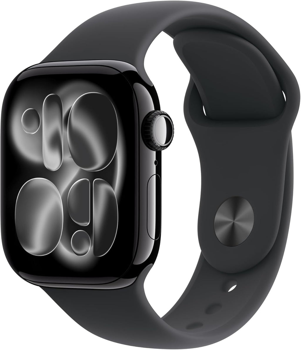 Apple Watch Series 11 46mm GPS Jet Black w/ M/L Black Sport Band MEUX4LW/A - Image 1