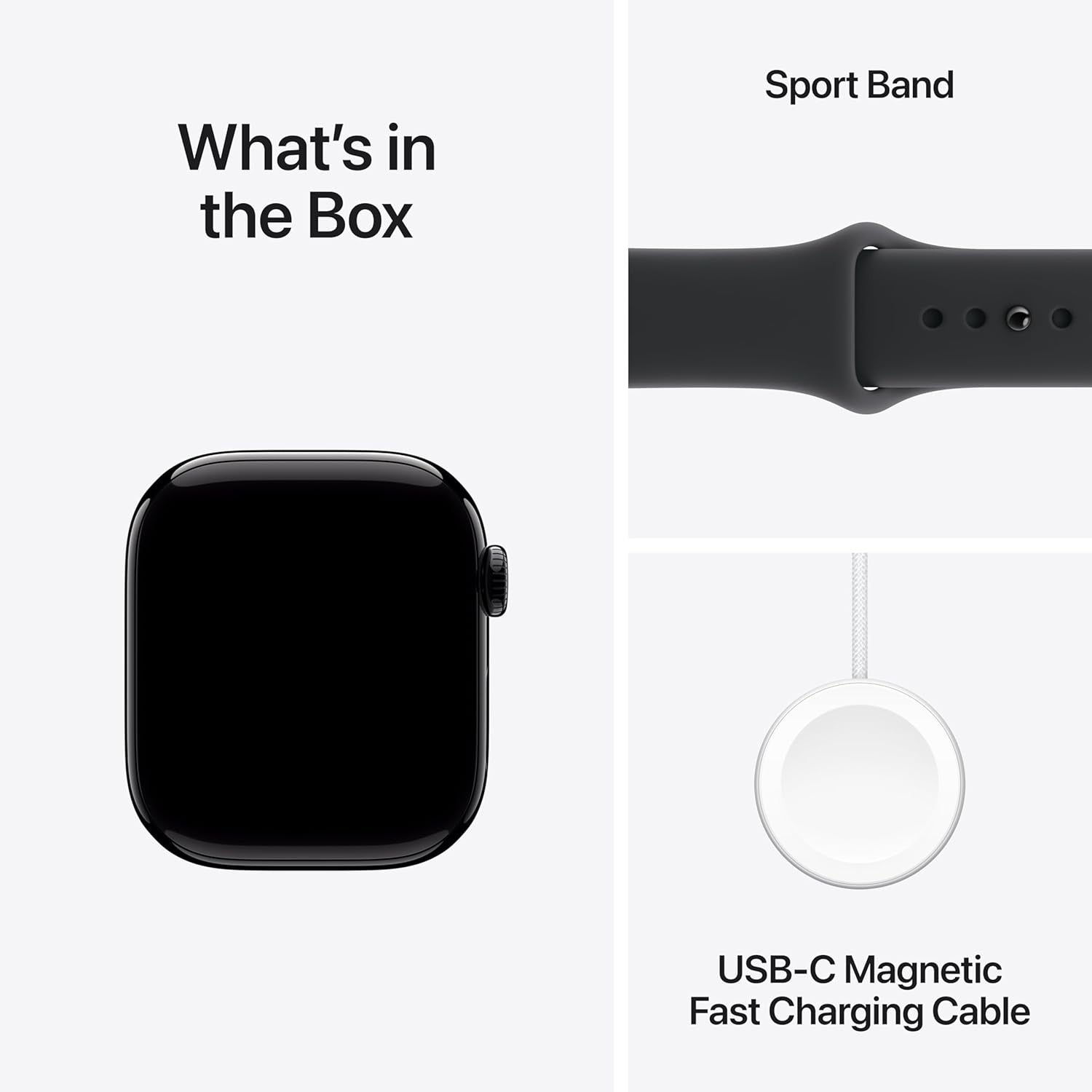 Apple Watch Series 11 46mm GPS Jet Black w/ M/L Black Sport Band MEUX4LW/A - Image 3
